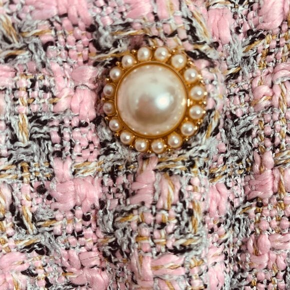 SHEIN woman's textured cropped jacket pink size 2xl - Picture 11 of 15